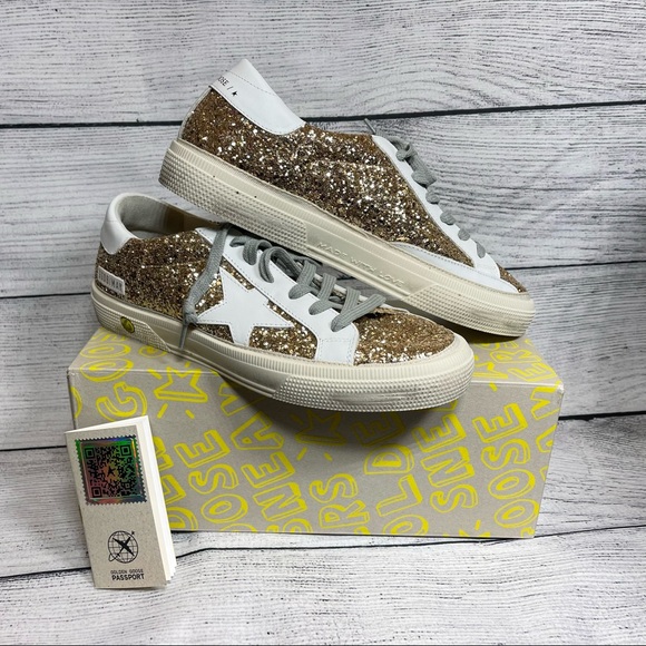 Golden Goose Other - Golden Goose Sneakers Gold Glitter Kids/Teen size 40 NEW